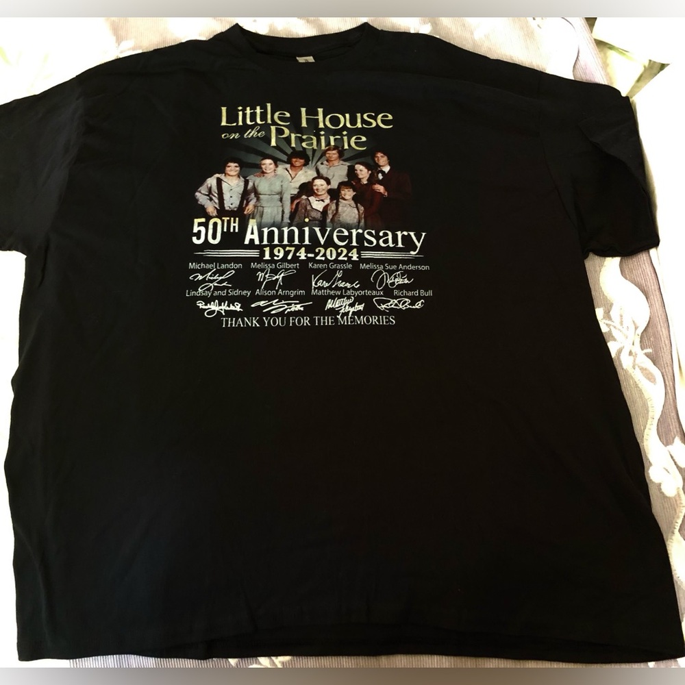 Little House on the Prairie TV Show 50th Anniv 1974-2024 Tshirt Men’s sz 2XL NEW